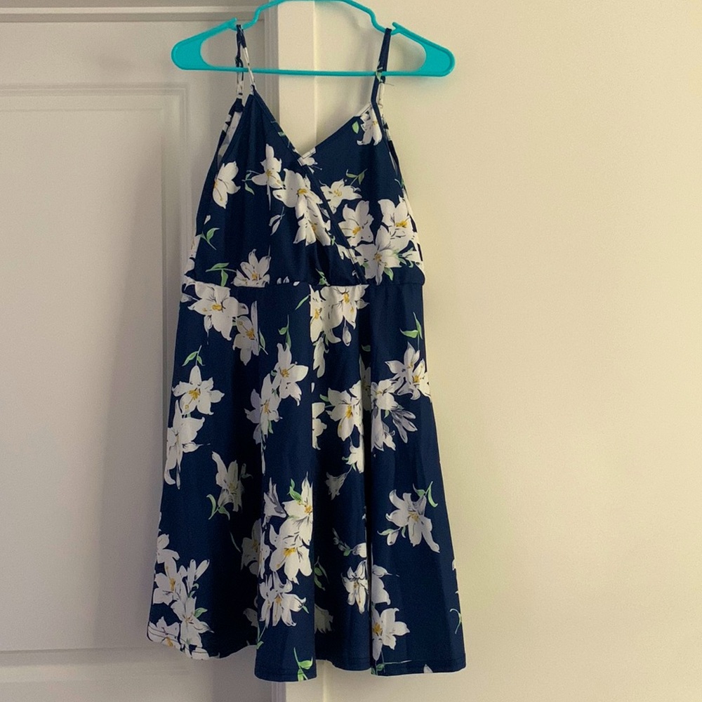 Blue floral dress